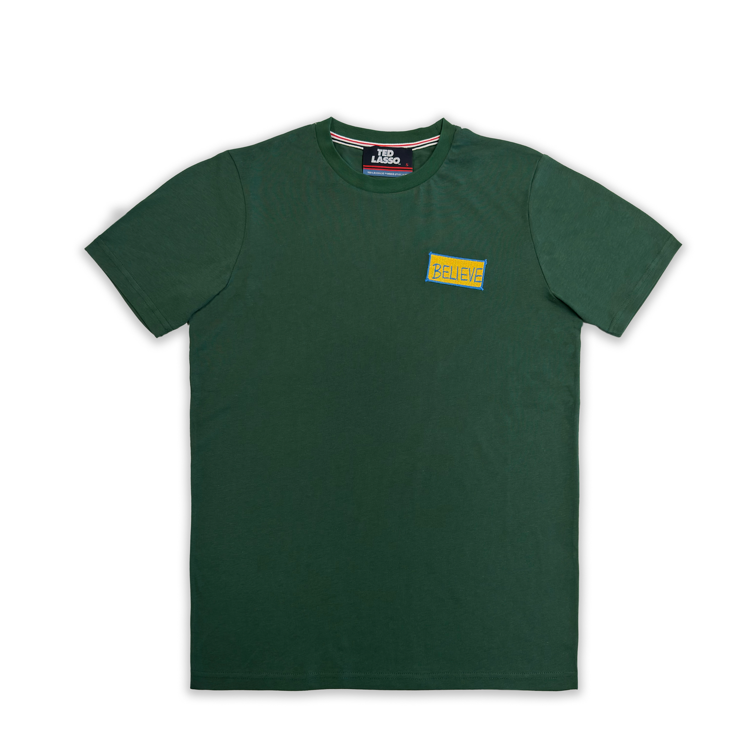 T-shirt Embroidered Believe Sign