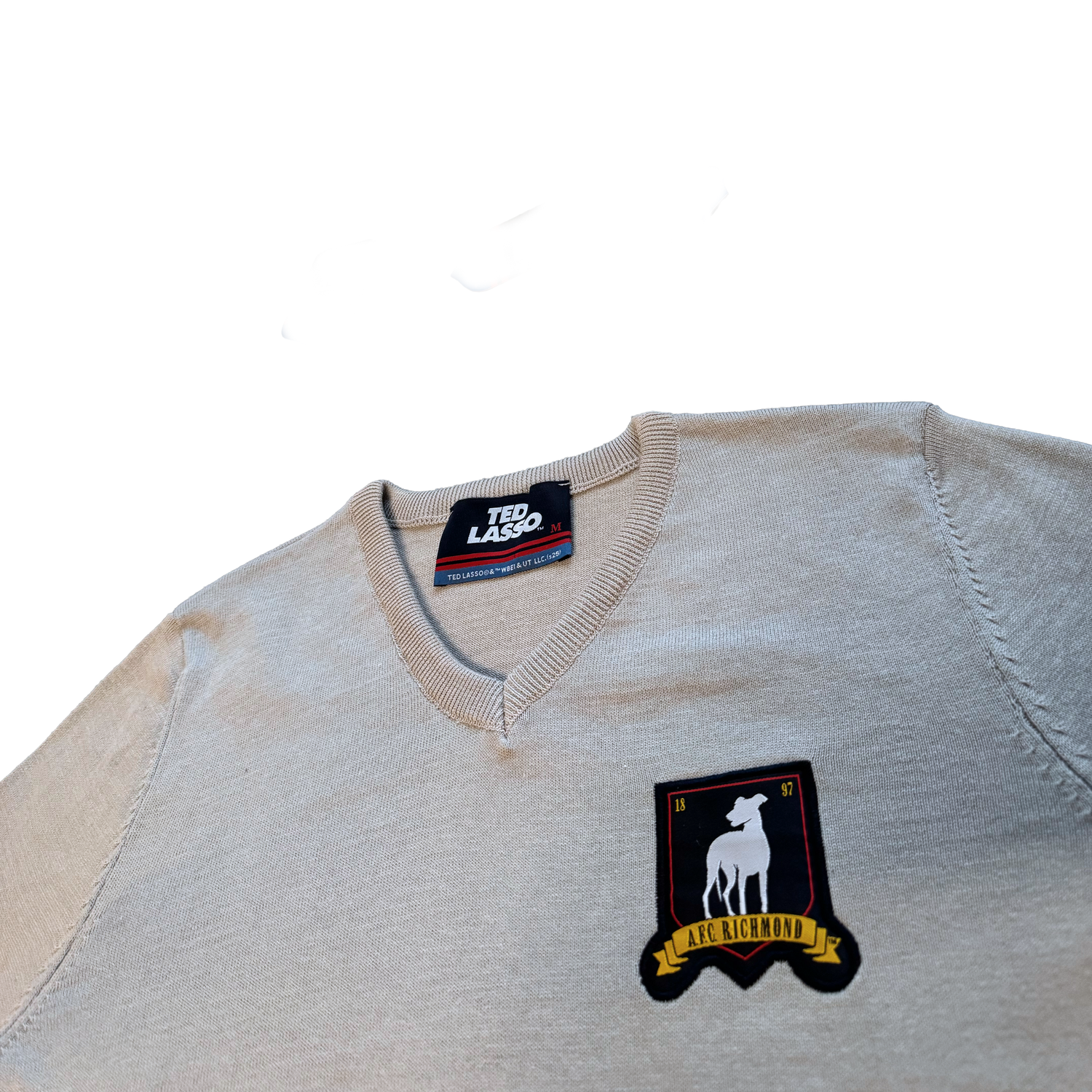 V-Neck Jumper Embroidered Richmond Crest